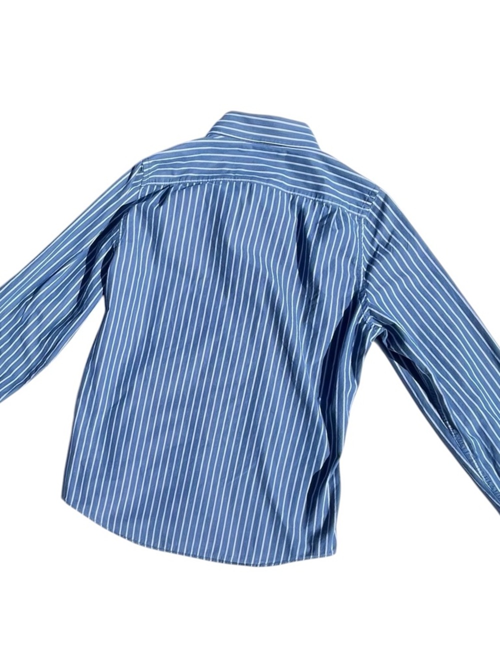 Hollister Blue & Cream Striped Button-Up Shirt - Picture 5 of 7